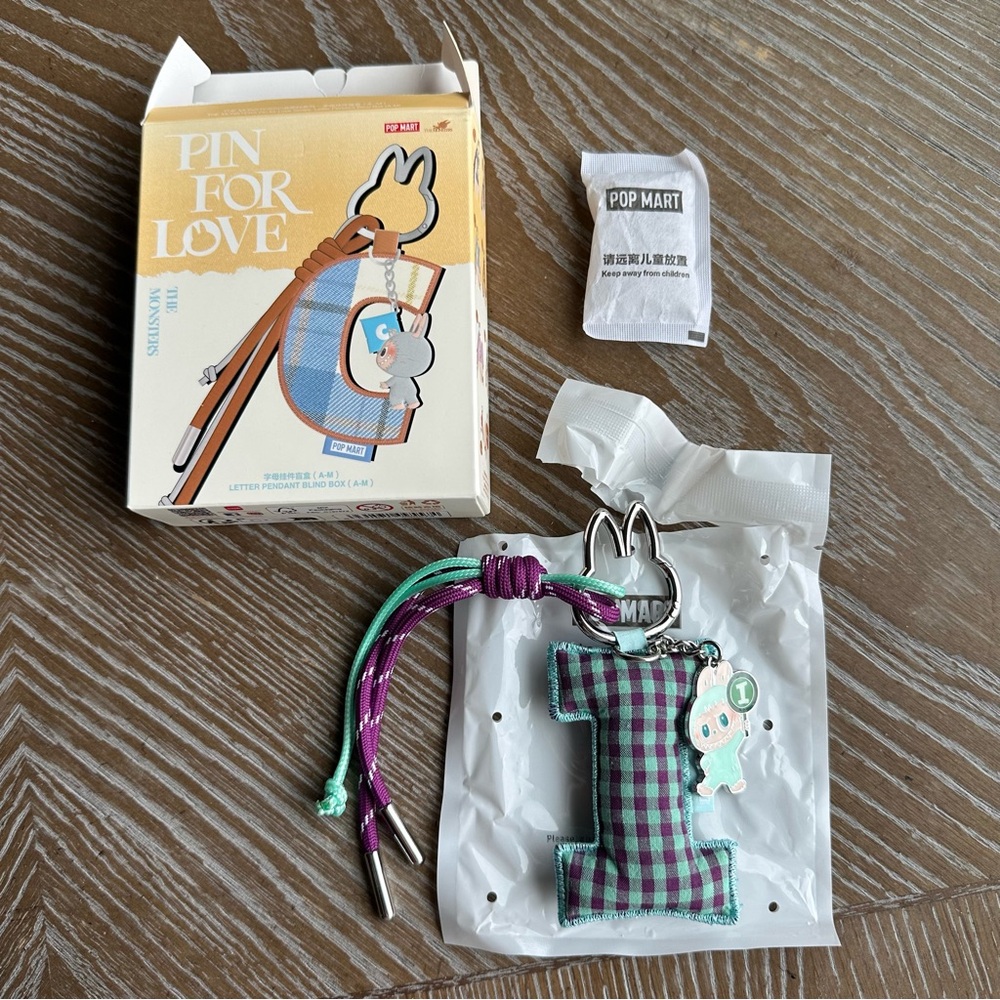 Pop Mart Pin For Love The Monsters Confirmed Letter I Pendant